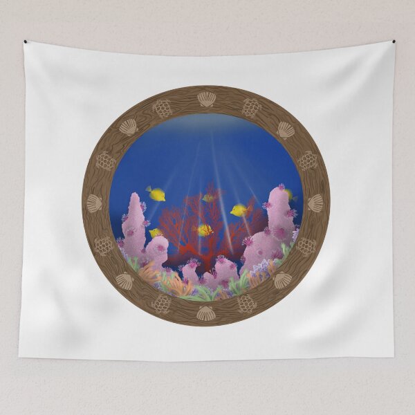 Item preview, Coral Reef: Sea Fan and Yellow Tang designed and sold by PeacePictured.