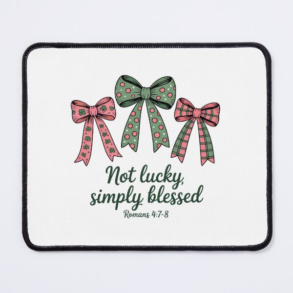 Item preview, Not Lucky Simply Blessed Coquette St Patrick's Day designed and sold by BlassmausArt.