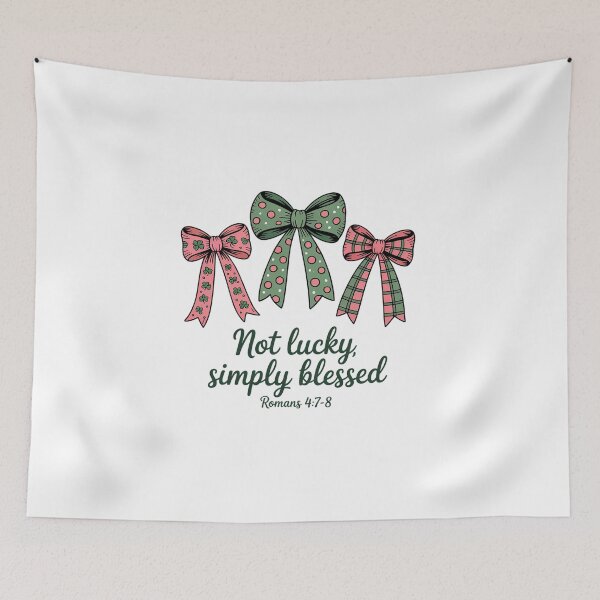 Item preview, Not Lucky Simply Blessed Coquette St Patrick's Day designed and sold by BlassmausArt.