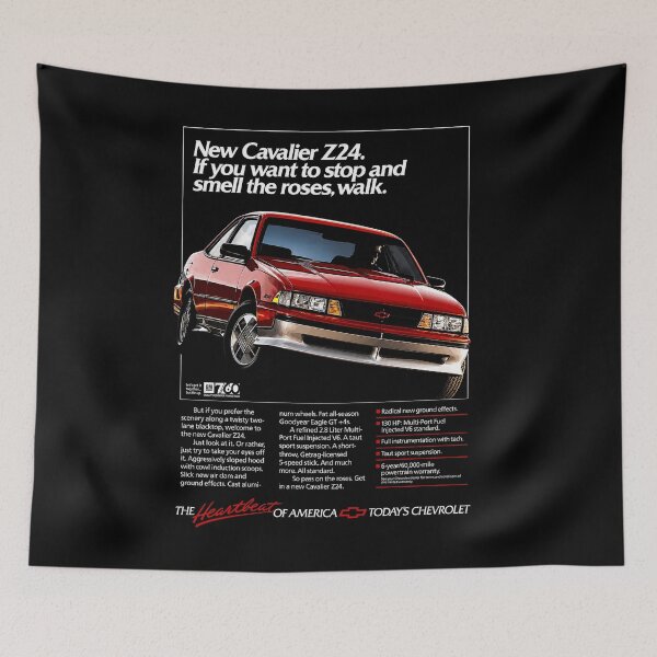 Item preview, 1988 Cavalier Z24 – Vintage Chevrolet Sport Coupe Poster Art designed and sold by Stinky Lincy's Apparel Company.