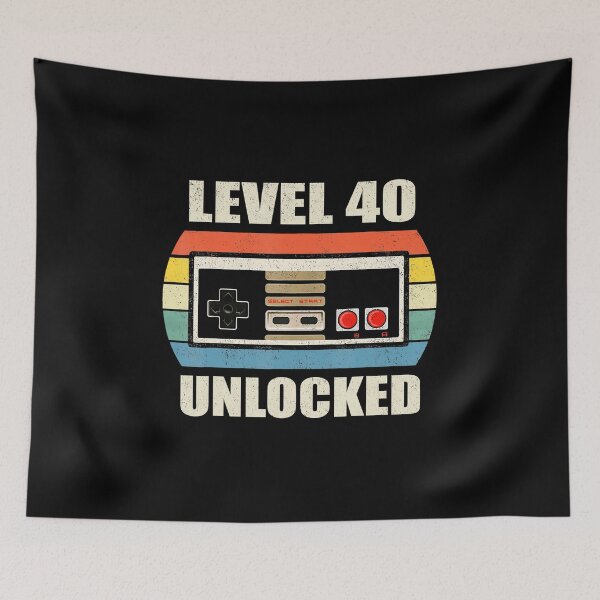 Item preview, Level 40 Unlocked Retro Gaming Birthday  designed and sold by FGTV2021.
