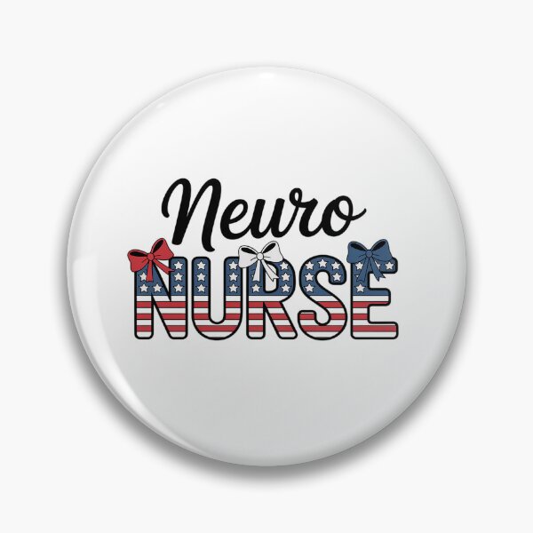 Item preview, Neuro Nurse Trendy Patriotic for 4th of July Coquette Bow designed and sold by BlassmausArt.