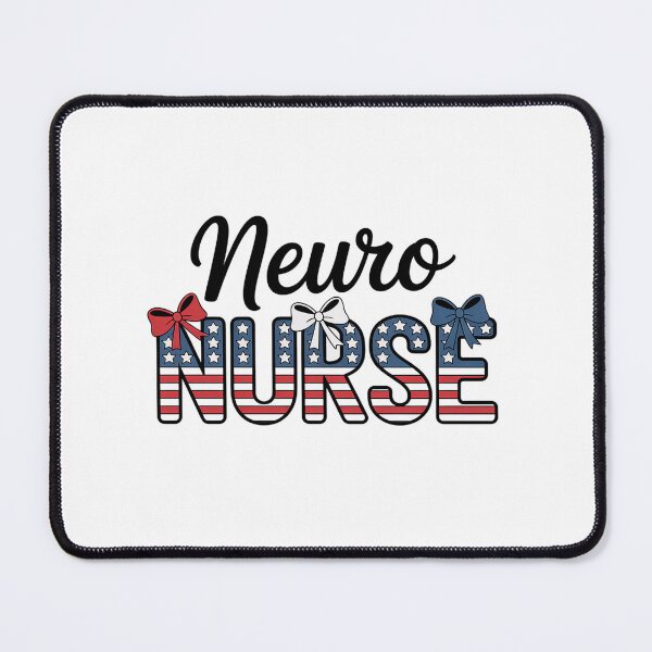 Item preview, Neuro Nurse Trendy Patriotic for 4th of July Coquette Bow designed and sold by BlassmausArt.