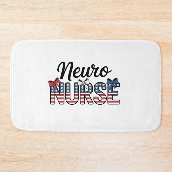 Item preview, Neuro Nurse Trendy Patriotic for 4th of July Coquette Bow designed and sold by BlassmausArt.