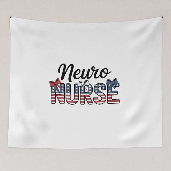 Item preview, Neuro Nurse Trendy Patriotic for 4th of July Coquette Bow designed and sold by BlassmausArt.