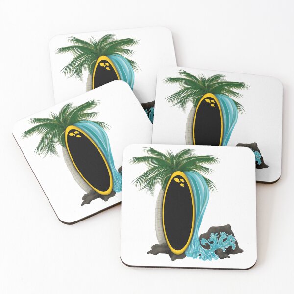 Item preview, Yellow Tang Surfboard Splash designed and sold by PeacePictured.