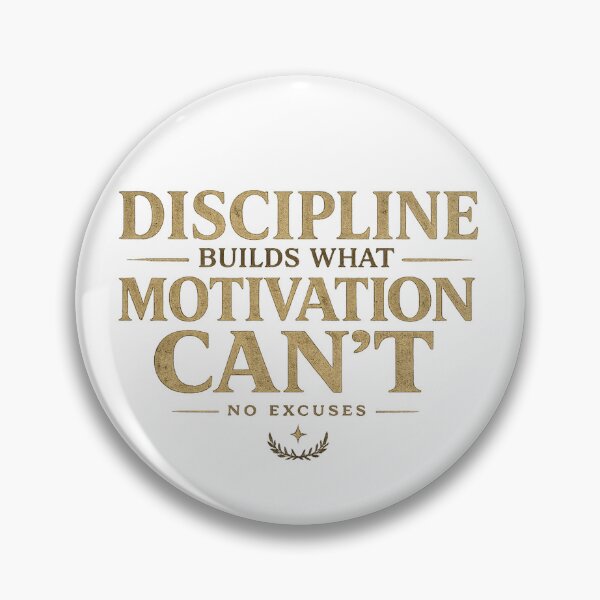 Item preview, Discipline Builds What Motivation Can’t | No Excuses Quote Design| Motivational Typography | Gym Shirt Design  designed and sold by Otmeks.