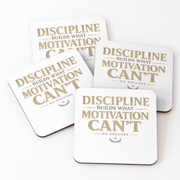Item preview, Discipline Builds What Motivation Can’t | No Excuses Quote Design| Motivational Typography | Gym Shirt Design  designed and sold by Otmeks.