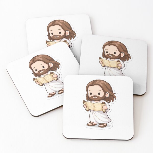 Item preview, Chibi Jesus Reading Scripture Christian Sticker designed and sold by Faithlines.