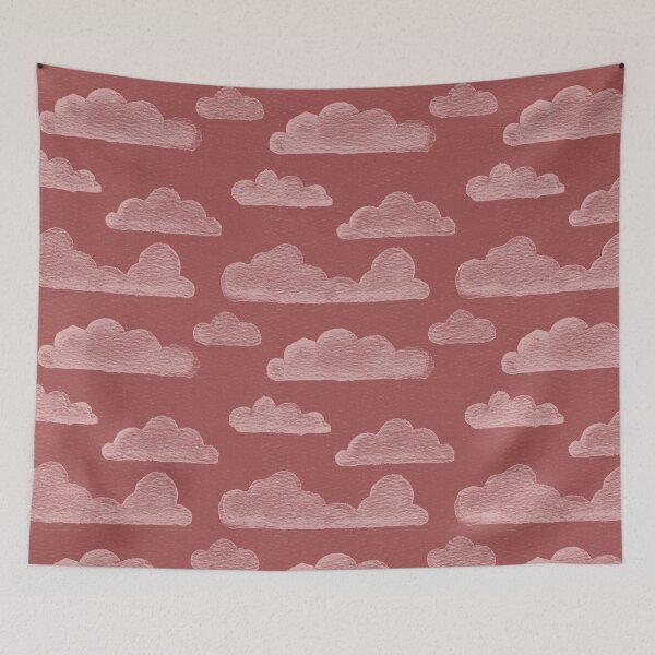 Item preview, Dreamtime Clouds Watercolor Pattern - Ruby + Rose designed and sold by Irene Estelle.