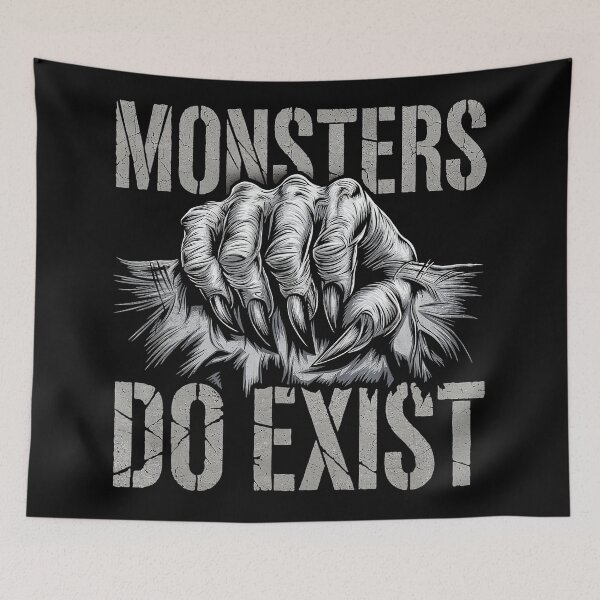 Item preview, Monsters Do Exist Fist Graphic Gothic Horror  designed and sold by eliramaison.
