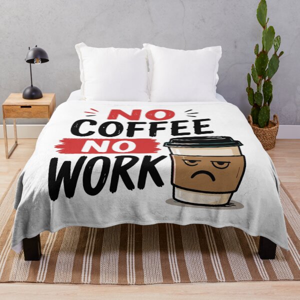 Item preview, No Coffee No Work – Funny Coffee Humor designed and sold by Gift Phrase Studio.