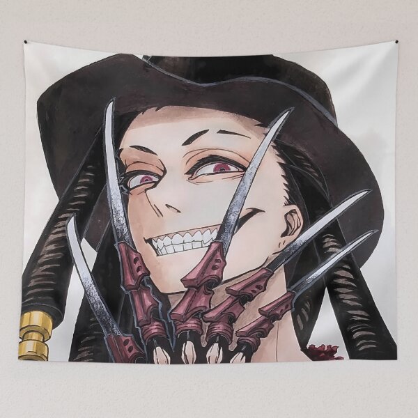 Item preview, Jabber Wonger Gachiakuta Sharp Smile Dark Red Gothic Vibe designed and sold by TanglenRabbit.