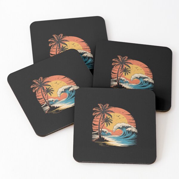 Item preview, Retro Sunset Tropical Vintage Beach Palm Tree for Men Women designed and sold by BlassmausArt.