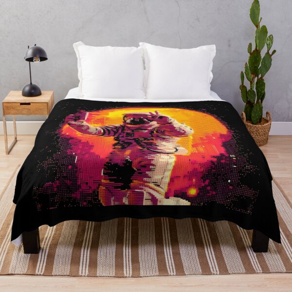 Item preview, Neon Pixel Astronaut Selfie designed and sold by ClubVacay.