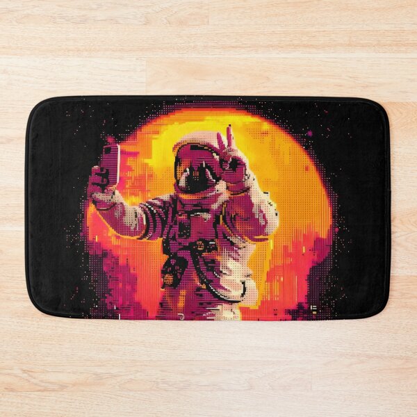 Item preview, Neon Pixel Astronaut Selfie designed and sold by ClubVacay.