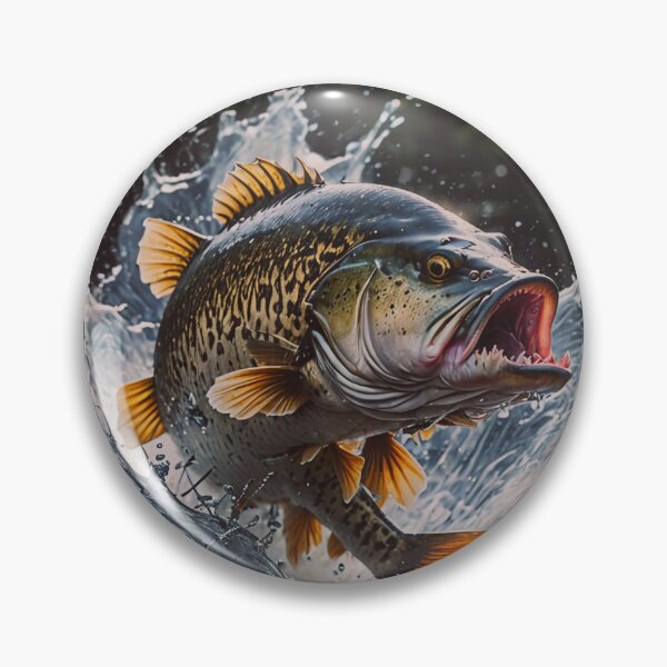 Item preview, Leaping Bass Splash Wall Art designed and sold by BeautifulVirtues.