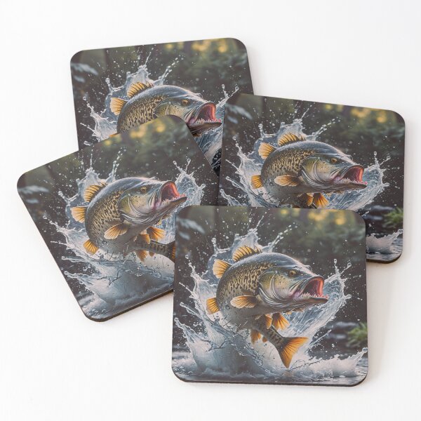 Item preview, Leaping Bass Splash Wall Art designed and sold by BeautifulVirtues.