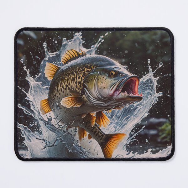 Item preview, Leaping Bass Splash Wall Art designed and sold by BeautifulVirtues.