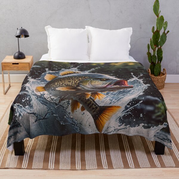 Item preview, Leaping Bass Splash Wall Art designed and sold by BeautifulVirtues.