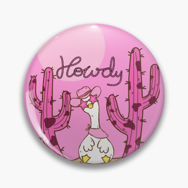 Item preview, Howdy Cowgirl Goose Sticker - Pink Western Cowboy Core Decor designed and sold by elissiacreations.