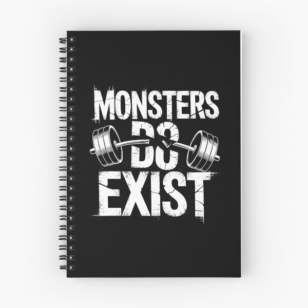 Item preview, Monsters Do Exist Barbell Graphic Dark Gy designed and sold by eliramaison.