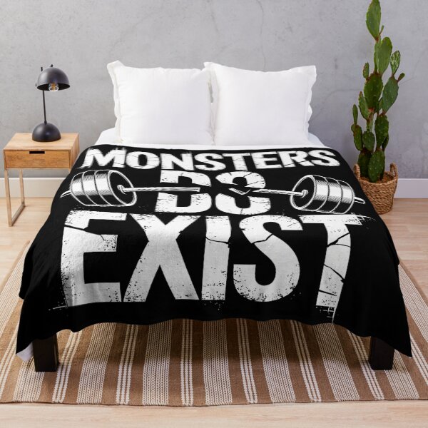 Item preview, Monsters Do Exist Barbell Graphic Dark Gy designed and sold by eliramaison.