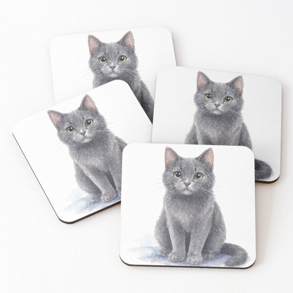 Item preview, Russian blue cat designed and sold by JaskenWorkshop.