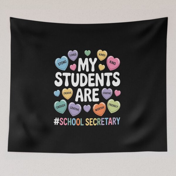 Item preview, Valentine School Secretary Affirmations Hearts Teacher designed and sold by BlassmausArt.