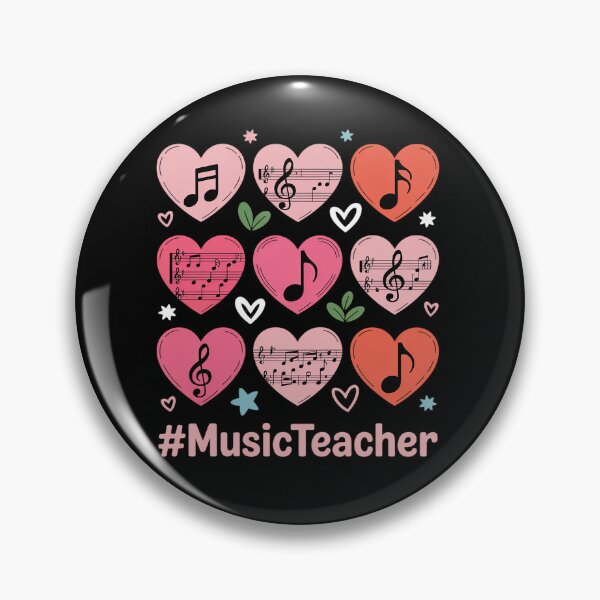 Item preview, Valentine's Day Music Teacher Musical Notes Hearts Musician designed and sold by BlassmausArt.