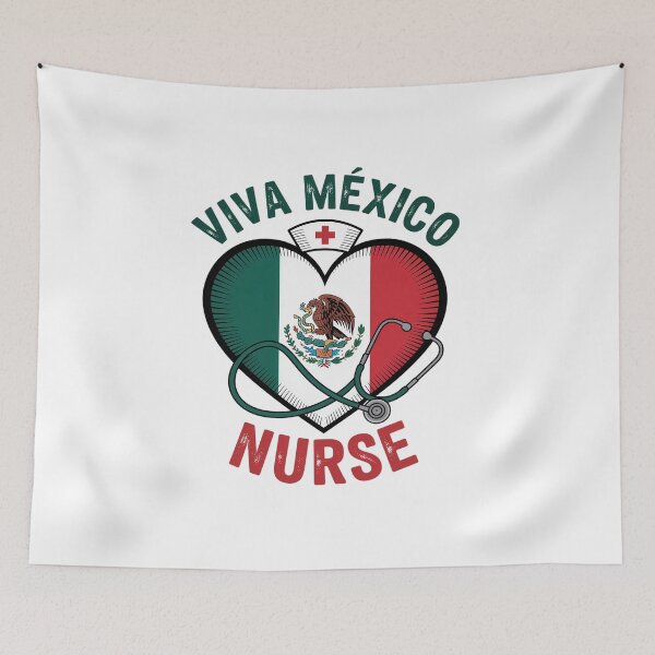 Item preview, Mexico Nurse Independence Day Mexican Nursing Heart designed and sold by BlassmausArt.