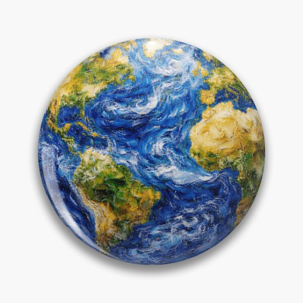 Item preview, Artistic Earth design in expressive brushstroke style with vibrant colors and rich texture designed and sold by TialCorner.