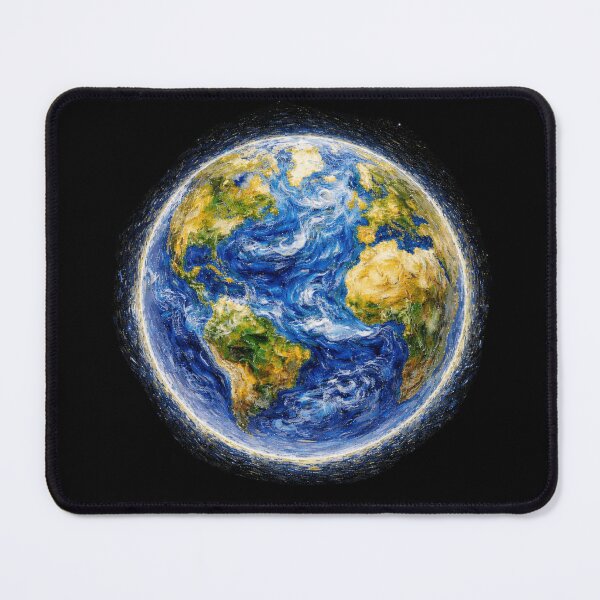 Item preview, Artistic Earth design in expressive brushstroke style with vibrant colors and rich texture designed and sold by TialCorner.