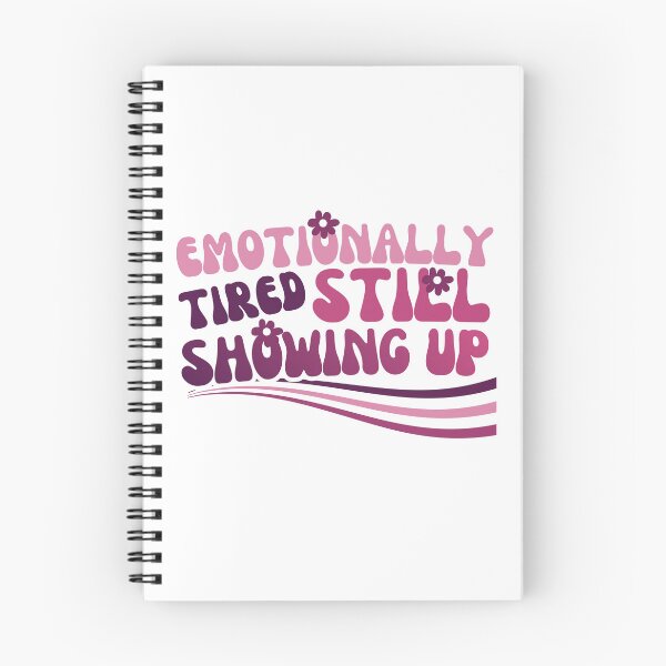 Item preview, Emotionally Tired Still Showing Up - Burnout Retro Floral Design designed and sold by LAJdesigns.