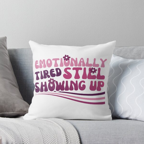 Item preview, Emotionally Tired Still Showing Up - Burnout Retro Floral Design designed and sold by LAJdesigns.