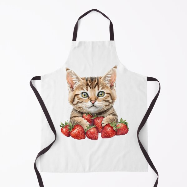 Item preview, Watercolor Cat with Strawberries  designed and sold by silviaol.