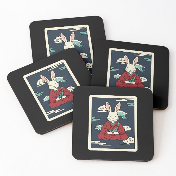 Item preview, Zen Bunny in Kimono Japanese Style Calm Rabbit  designed and sold by JordynLadukeg65.