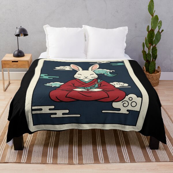 Item preview, Zen Bunny in Kimono Japanese Style Calm Rabbit designed and sold by JordynLadukeg65.