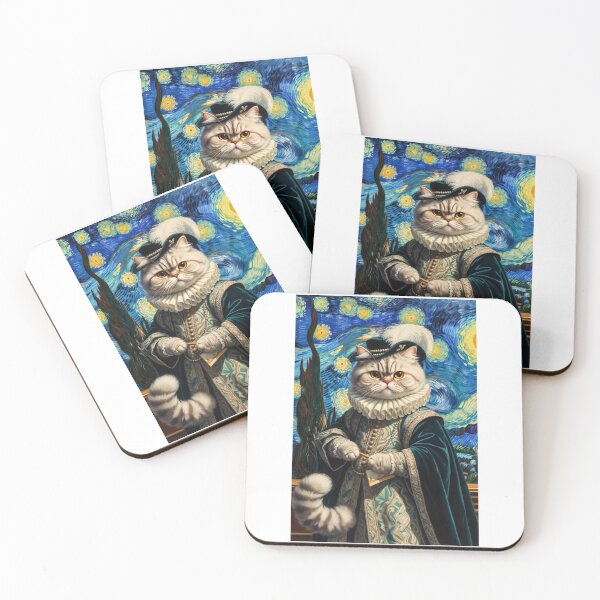 Item preview, 星夜の貴族画家猫 designed and sold by nyankojikan.