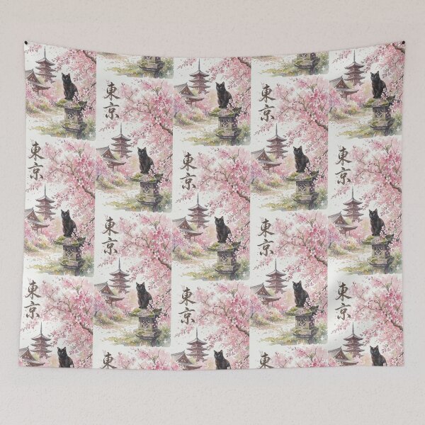 Item preview, Black cat in Tokyo designed and sold by JaskenWorkshop.