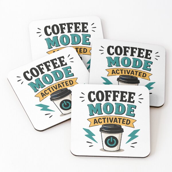 Item preview, Coffee Mode Activated – Funny Coffee Energy designed and sold by Gift Phrase Studio.