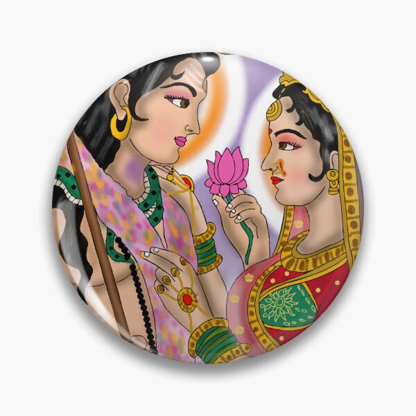 Item preview, Shiva Parvati Artwork – Divine Hindu Couple Spiritual Illustration designed and sold by Harshit_Digital_Arts.