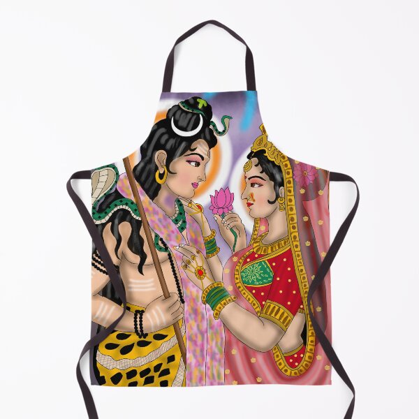 Item preview, Shiva Parvati Artwork – Divine Hindu Couple Spiritual Illustration designed and sold by Harshit_Digital_Arts.