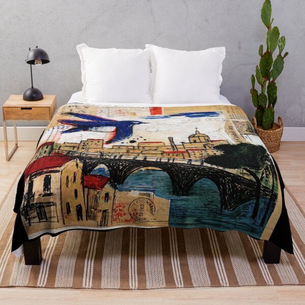Item preview, Blue Bird Over Vintage City Collage designed and sold by Modaozushi216.