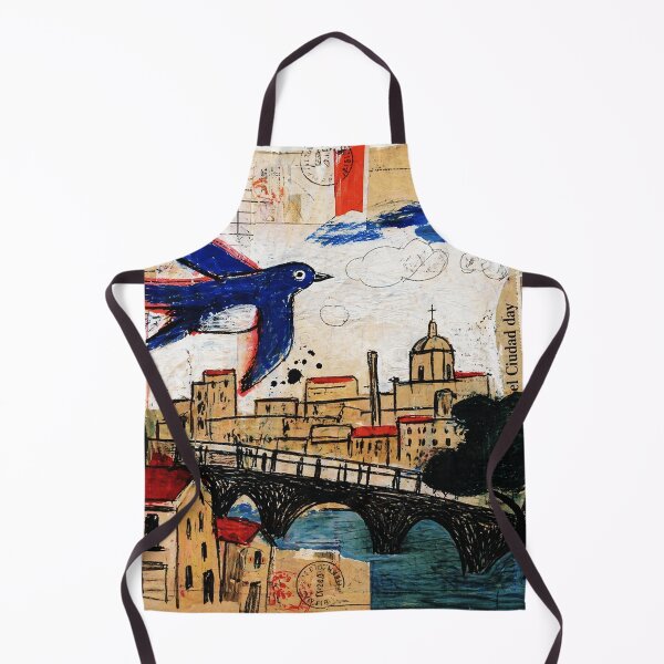 Item preview, Blue Bird Over Vintage City Collage designed and sold by Modaozushi216.