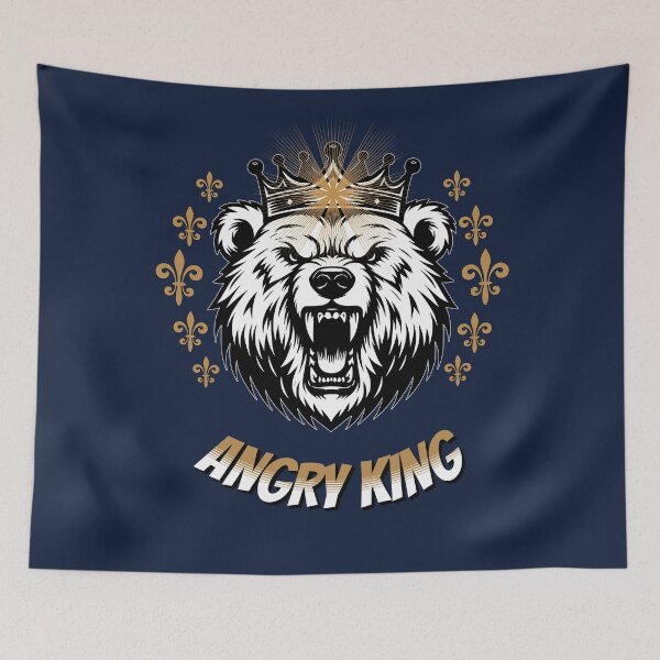 Item preview, Angry King Bear designed and sold by wildforcedesign.