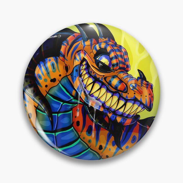 Item preview, Colorful Cool Orange Blue Dragon that Smiles  designed and sold by ShopSpectacular.
