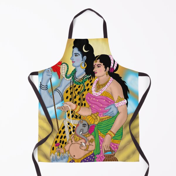 Item preview, Mahadev Parvati Art Design – Hindu Divine Love and Power Illustration designed and sold by Harshit_Digital_Arts.