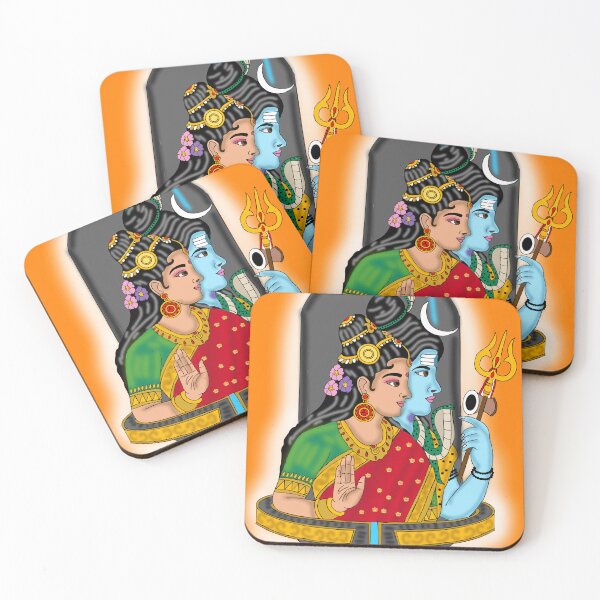 Item preview, Shiva Shakti Sacred Artwork – Hindu Mythological Couple Illustration designed and sold by Harshit_Digital_Arts.