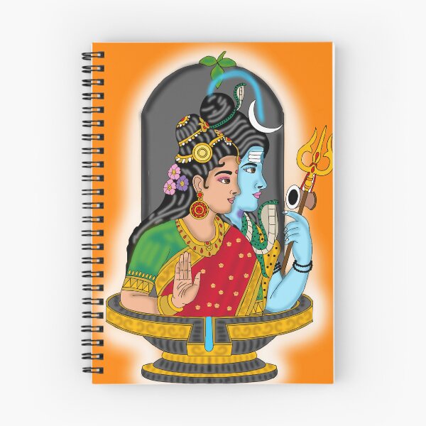 Item preview, Shiva Shakti Sacred Artwork – Hindu Mythological Couple Illustration designed and sold by Harshit_Digital_Arts.